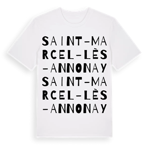 Saint-Marcel-lès-Annonay ordlek t-shirt – ekologisk bomull t-shirt från Pinshirt