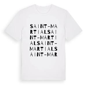 Saint-Martial ordlek t-shirt – ekologisk bomull t-shirt från Pinshirt