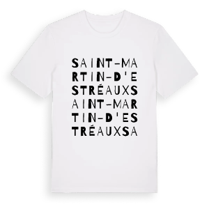 Saint-Martin-d'Estréaux ordlek t-shirt – ekologisk bomull t-shirt från Pinshirt