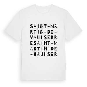 Saint-Martin-de-Vaulserre ordlek t-shirt – ekologisk bomull t-shirt från Pinshirt