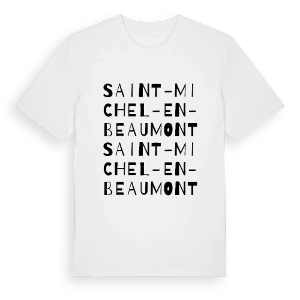 Saint-Michel-en-Beaumont ordlek t-shirt – ekologisk bomull t-shirt från Pinshirt