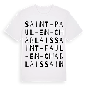 Saint-Paul-en-Chablais ordlek t-shirt – ekologisk bomull t-shirt från Pinshirt