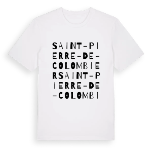 Saint-Pierre-de-Colombier ordlek t-shirt – ekologisk bomull t-shirt från Pinshirt
