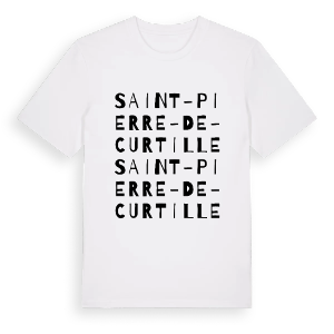 Saint-Pierre-de-Curtille ordlek t-shirt – ekologisk bomull t-shirt från Pinshirt