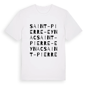 Saint-Pierre-Eynac ordlek t-shirt – ekologisk bomull t-shirt från Pinshirt