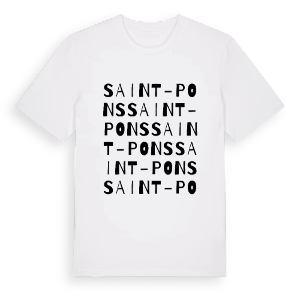 Saint-Pons ordlek t-shirt – ekologisk bomull t-shirt från Pinshirt