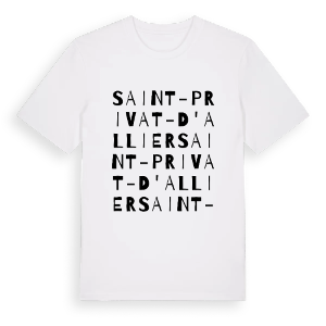 Saint-Privat-d'Allier ordlek t-shirt – ekologisk bomull t-shirt från Pinshirt