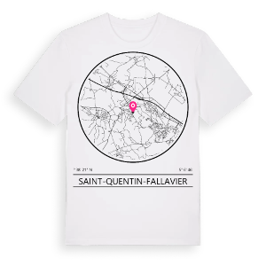 Saint-Quentin-Fallavier t-shirt – ekologisk bomull t-shirt från Pinshirt