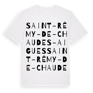 Saint-Rémy-de-Chaudes-Aigues ordlek t-shirt – ekologisk bomull t-shirt från Pinshirt