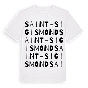 Saint-Sigismond ordlek t-shirt – ekologisk bomull t-shirt från Pinshirt