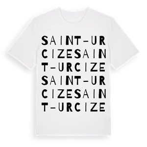 Saint-Urcize ordlek t-shirt – ekologisk bomull t-shirt från Pinshirt