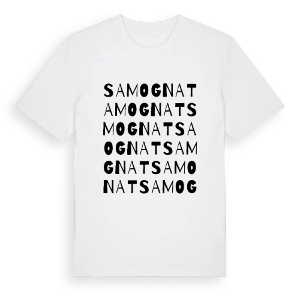 Samognat ordlek t-shirt – ekologisk bomull t-shirt från Pinshirt