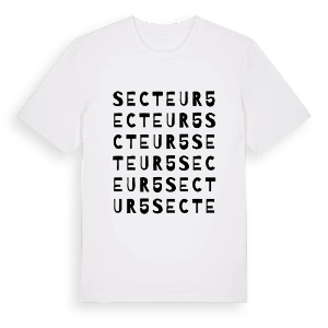 Secteur 5 ordlek t-shirt – ekologisk bomull t-shirt från Pinshirt