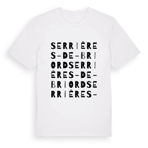 Serrières-de-Briord ordlek t-shirt – ekologisk bomull t-shirt från Pinshirt