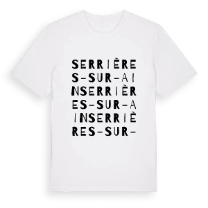 Serrières-sur-Ain ordlek t-shirt – ekologisk bomull t-shirt från Pinshirt