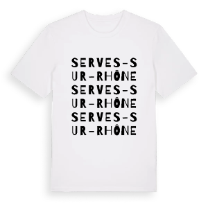 Serves-sur-Rhône ordlek t-shirt – ekologisk bomull t-shirt från Pinshirt