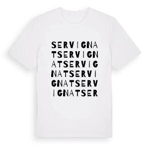 Servignat ordlek t-shirt – ekologisk bomull t-shirt från Pinshirt