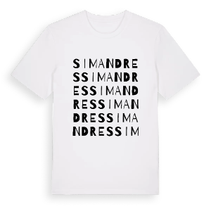 Simandres ordlek t-shirt – ekologisk bomull t-shirt från Pinshirt