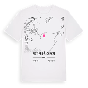 Sixt-Fer-à-Cheval karta t-shirt – ekologisk bomull t-shirt från Pinshirt