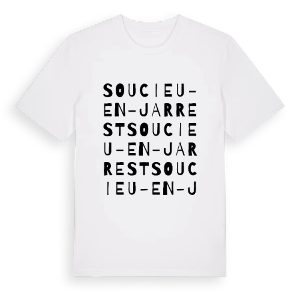 Soucieu-en-Jarrest ordlek t-shirt – ekologisk bomull t-shirt från Pinshirt