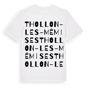 Thollon-les-Mémises ordlek t-shirt – ekologisk bomull t-shirt från Pinshirt