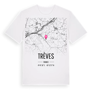 Trèves karta t-shirt – ekologisk bomull t-shirt från Pinshirt