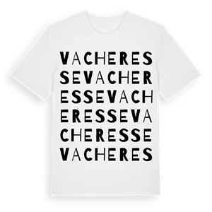 Vacheresse ordlek t-shirt – ekologisk bomull t-shirt från Pinshirt