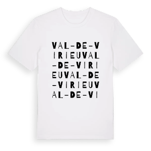 Val-de-Virieu ordlek t-shirt – ekologisk bomull t-shirt från Pinshirt