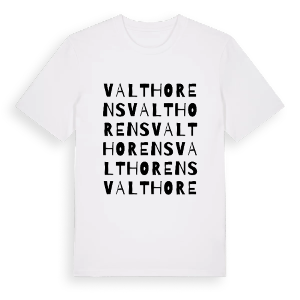 Val Thorens ordlek t-shirt – ekologisk bomull t-shirt från Pinshirt