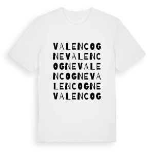 Valencogne ordlek t-shirt – ekologisk bomull t-shirt från Pinshirt
