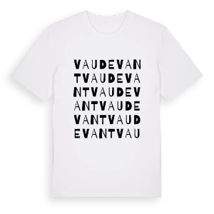 Vaudevant ordlek t-shirt – ekologisk bomull t-shirt från Pinshirt