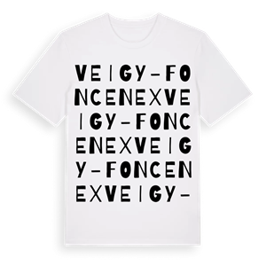 Veigy-Foncenex ordlek t-shirt – ekologisk bomull t-shirt från Pinshirt