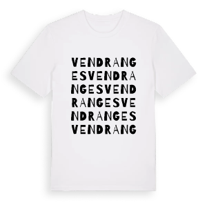 Vendranges ordlek t-shirt – ekologisk bomull t-shirt från Pinshirt