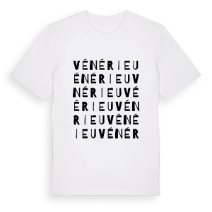Vénérieu ordlek t-shirt – ekologisk bomull t-shirt från Pinshirt