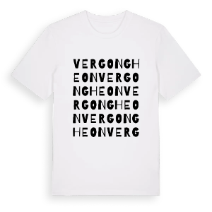 Vergongheon ordlek t-shirt – ekologisk bomull t-shirt från Pinshirt