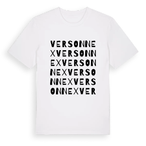 Versonnex ordlek t-shirt – ekologisk bomull t-shirt från Pinshirt