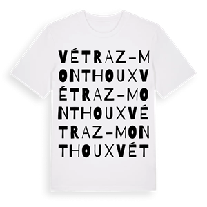 Vétraz-Monthoux ordlek t-shirt – ekologisk bomull t-shirt från Pinshirt