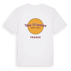 Vieu-d'Izenave cirkel t-shirt – ekologisk bomull t-shirt från Pinshirt