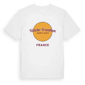 Villette-d'Anthon cirkel t-shirt – ekologisk bomull t-shirt från Pinshirt