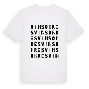 Vinsobres ordlek t-shirt – ekologisk bomull t-shirt från Pinshirt