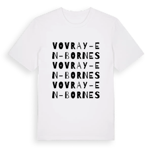 Vovray-en-Bornes ordlek t-shirt – ekologisk bomull t-shirt från Pinshirt