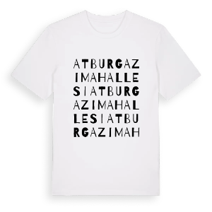 Atburgazı Mahallesi ordlek t-shirt – ekologisk bomull t-shirt från Pinshirt