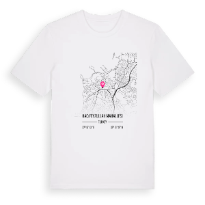Hacıfeyzullah Mahallesi karta t-shirt – ekologisk bomull t-shirt från Pinshirt
