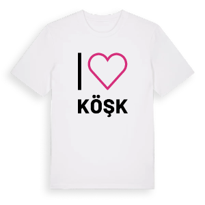 Jag älskar Köşk t-shirt stort tryck – ekologisk bomull t-shirt från Pinshirt