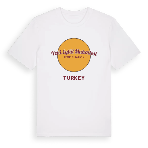 Yedi Eylül Mahallesi cirkel t-shirt – ekologisk bomull t-shirt från Pinshirt