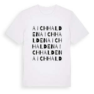 Aichhalden ordlek t-shirt – ekologisk bomull t-shirt från Pinshirt