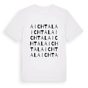Aichtal ordlek t-shirt – ekologisk bomull t-shirt från Pinshirt