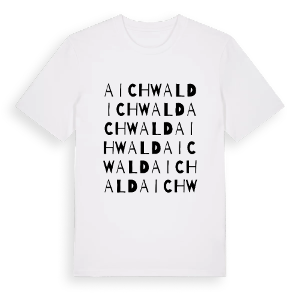 Aichwald ordlek t-shirt – ekologisk bomull t-shirt från Pinshirt