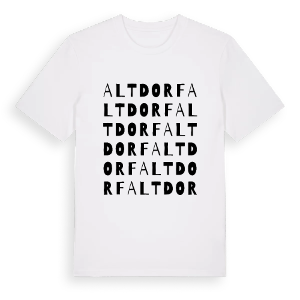 Altdorf ordlek t-shirt – ekologisk bomull t-shirt från Pinshirt
