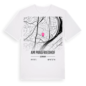 Am Pragfriedhof karta t-shirt – ekologisk bomull t-shirt från Pinshirt